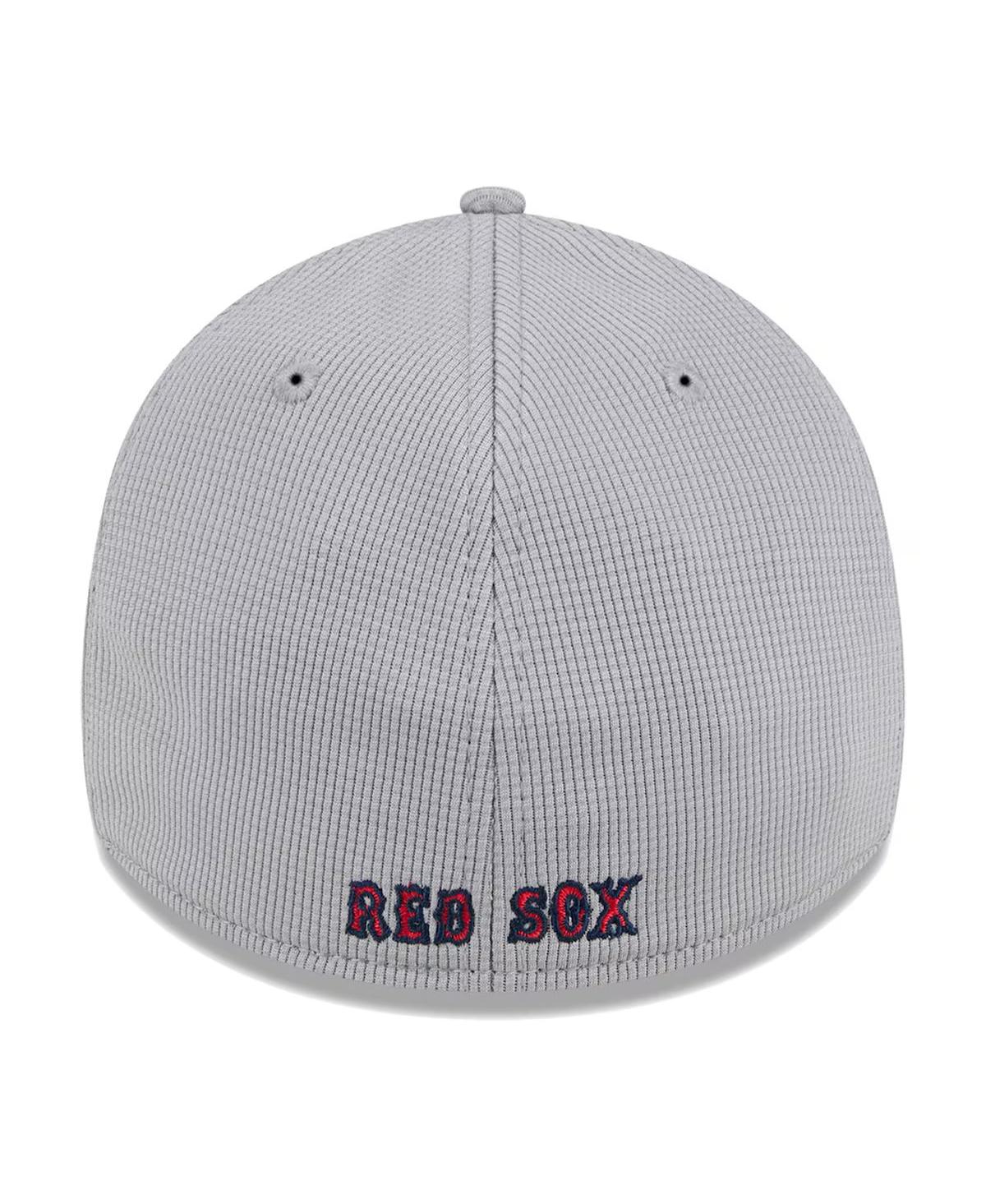 Shop New Era Men's Gray Boston Red Sox Active Pivot 39thirty Flex Hat