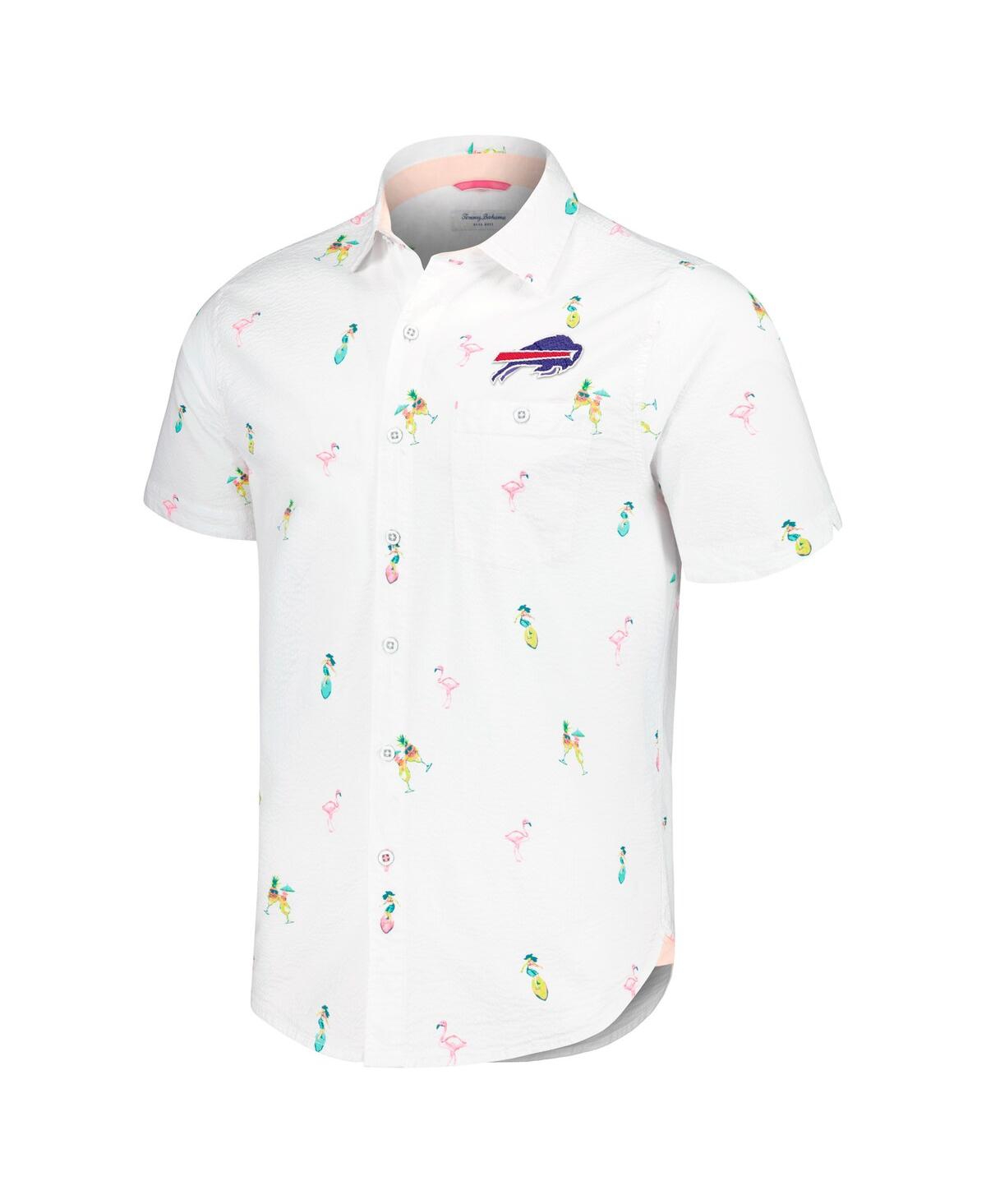 Shop Tommy Bahama Men's White Buffalo Bills Nova Wave Flocktail Button-up Shirt