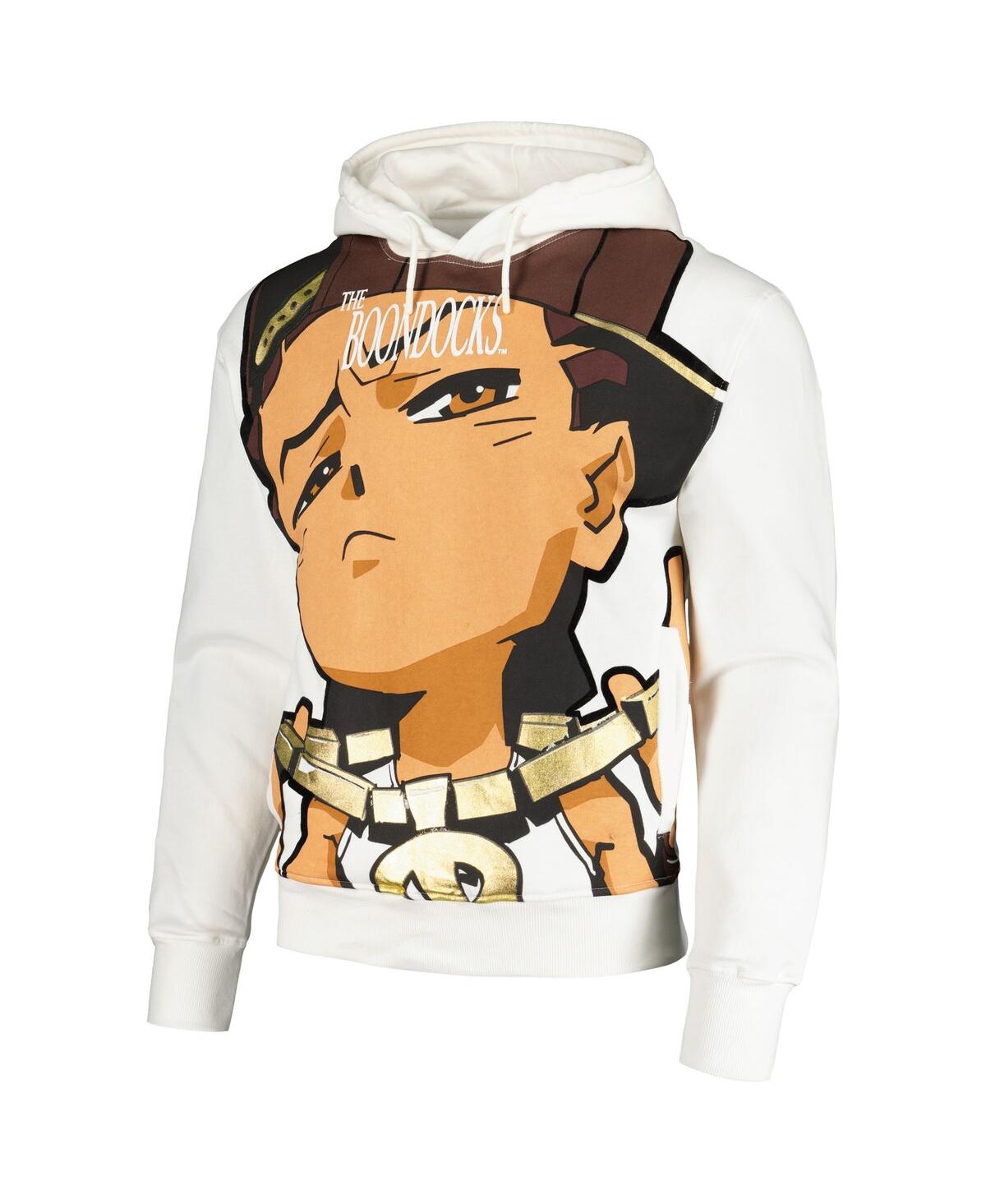 Virtual Thread Unisex White The Boondocks Big Face Riley Pullover Hoodie In White