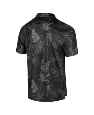 Men's Black Iowa Hawkeyes Big Tall Palms Polo