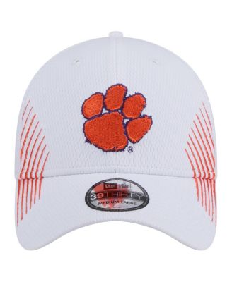 Men's White Clemson Tigers Active Slash Sides 39Thirty Flex Hat