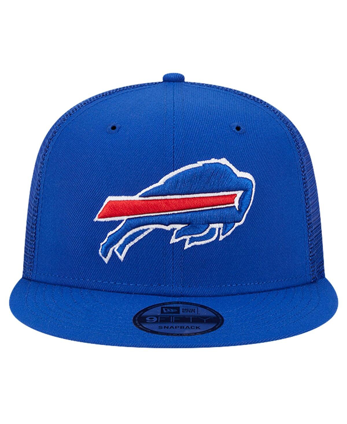 NEW ERA MEN'S ROYAL BUFFALO BILLS MAIN TRUCKER 9FIFTY SNAPBACK HAT 