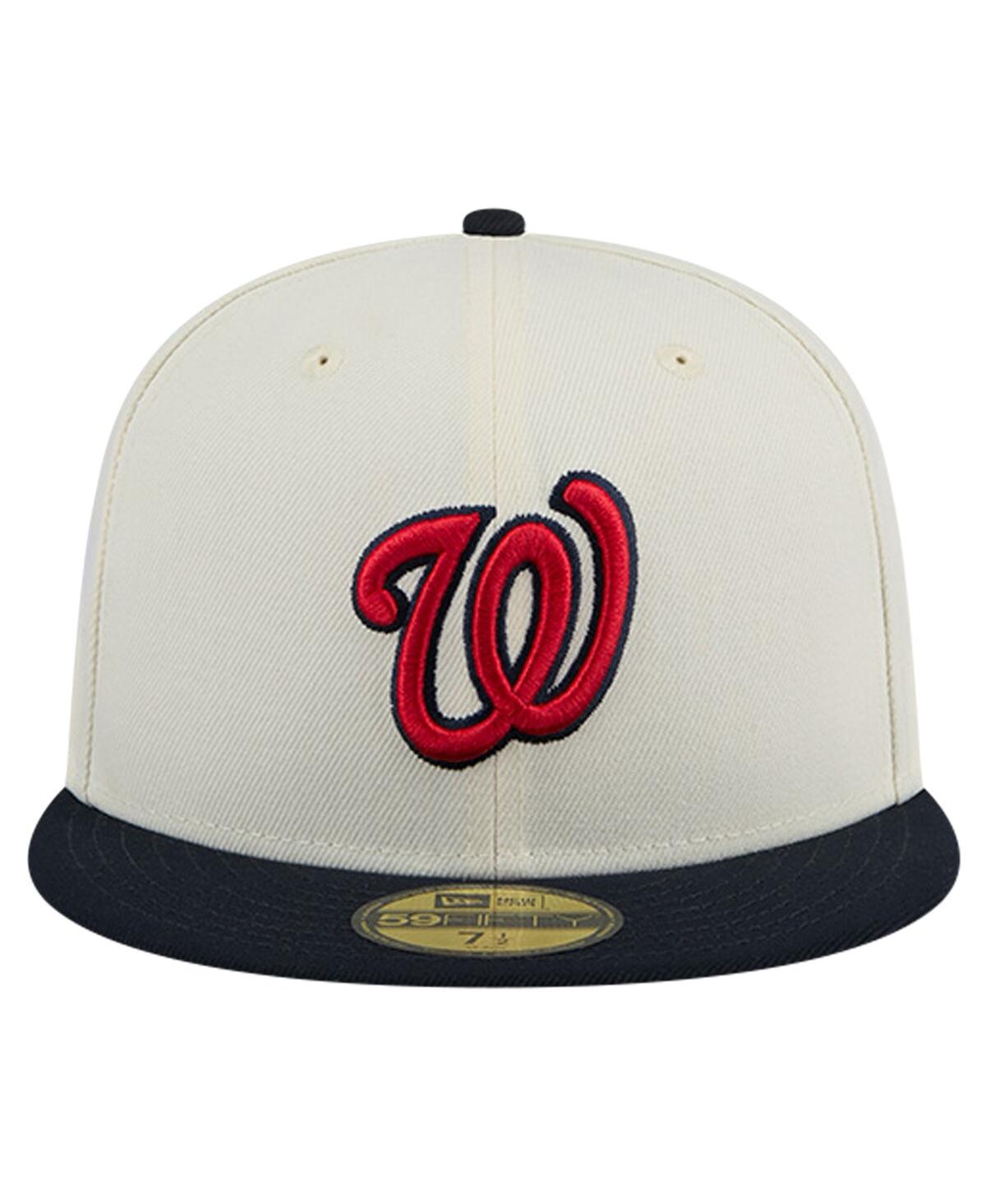 Shop New Era Men's White Washington Nationals Evergreen Chrome 59fifty Fitted Hat