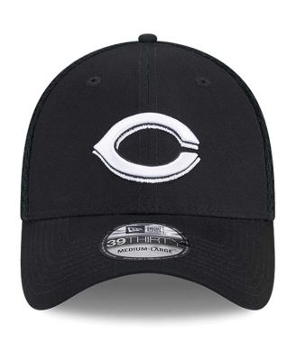 Men's Cincinnati Reds Evergreen Black White Neo 39Thirty Flex Hat