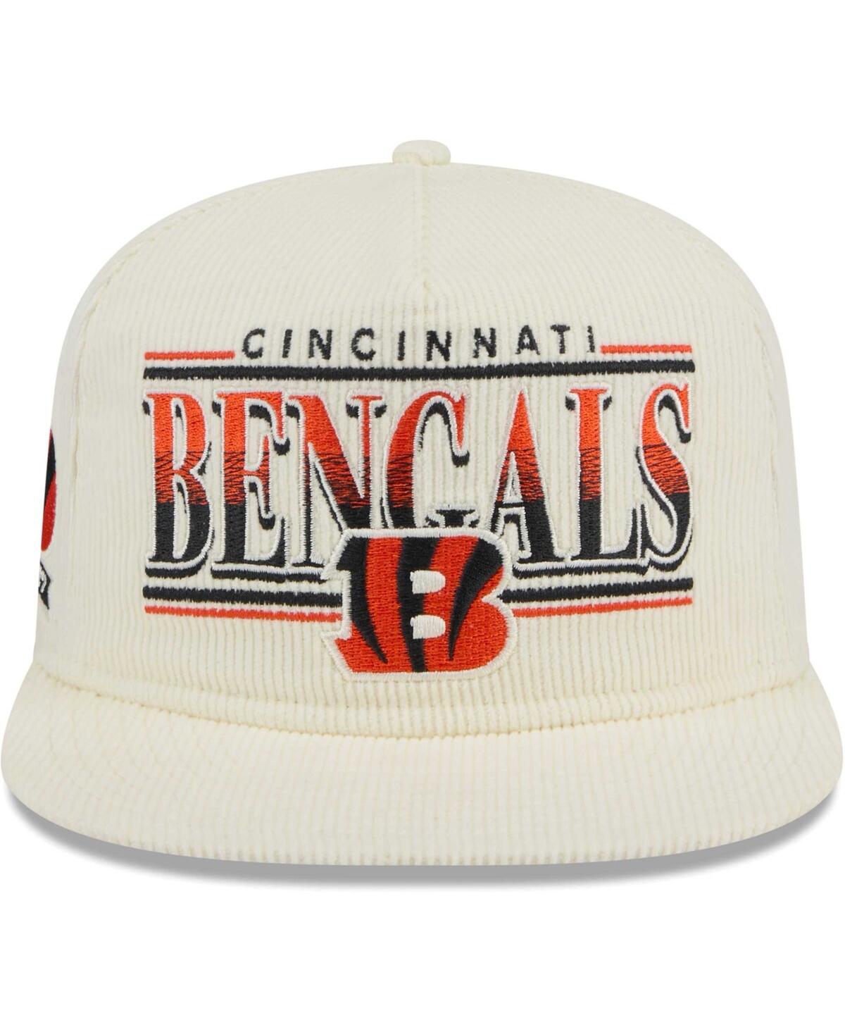 Shop New Era Men's Cream Cincinnati Bengals Throwback Corduroy Golfer Snapback Hat