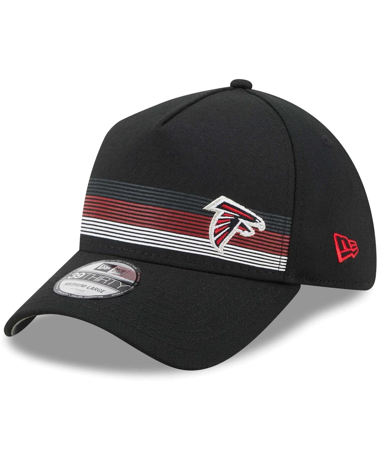Men's Black Atlanta Falcons Flawless Stripe 39Thirty Flex Hat - Black