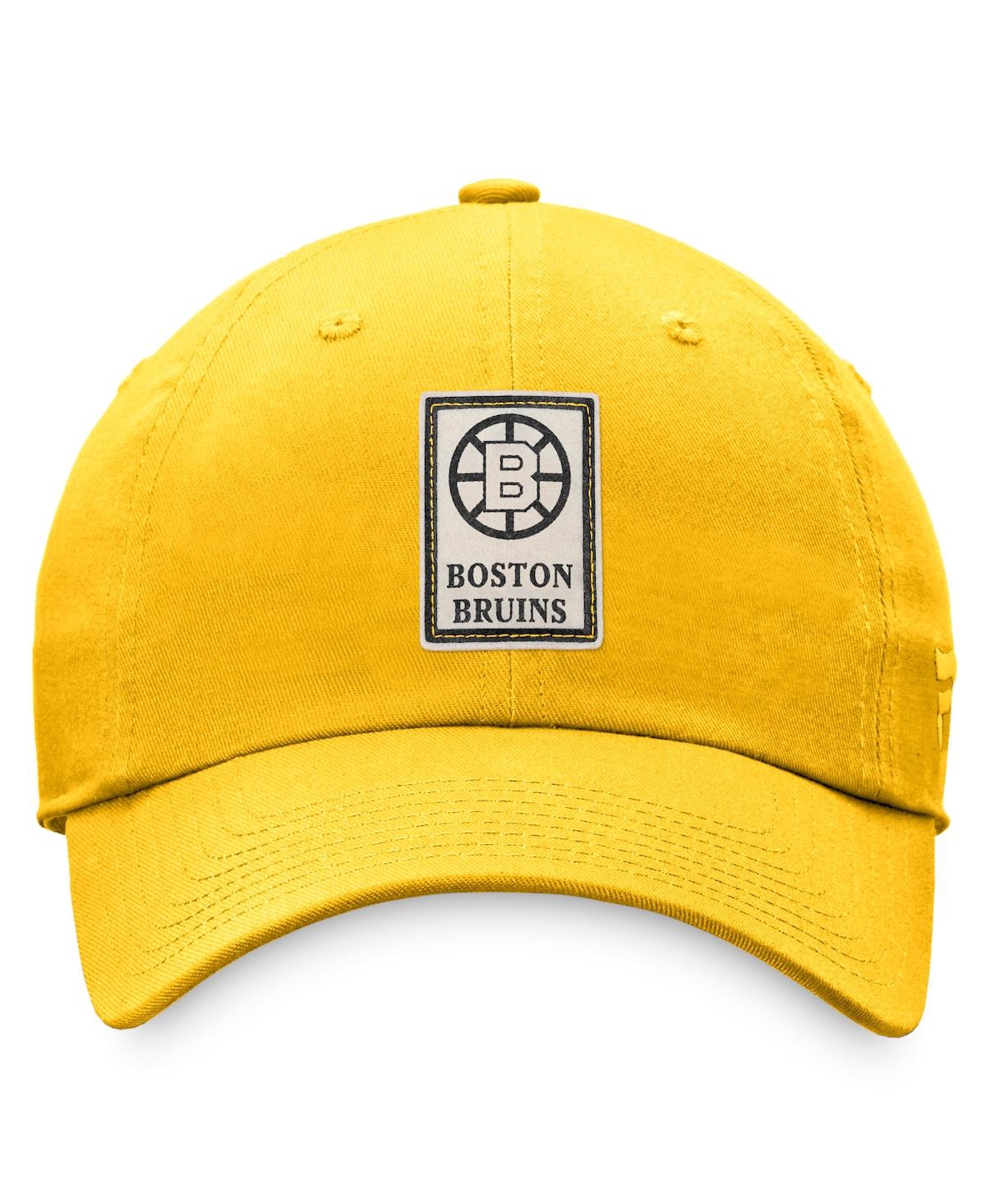 Shop Fanatics Branded Women's Gold Boston Bruins Heritage Vintage-like Adjustable Hat In Yellw Gold