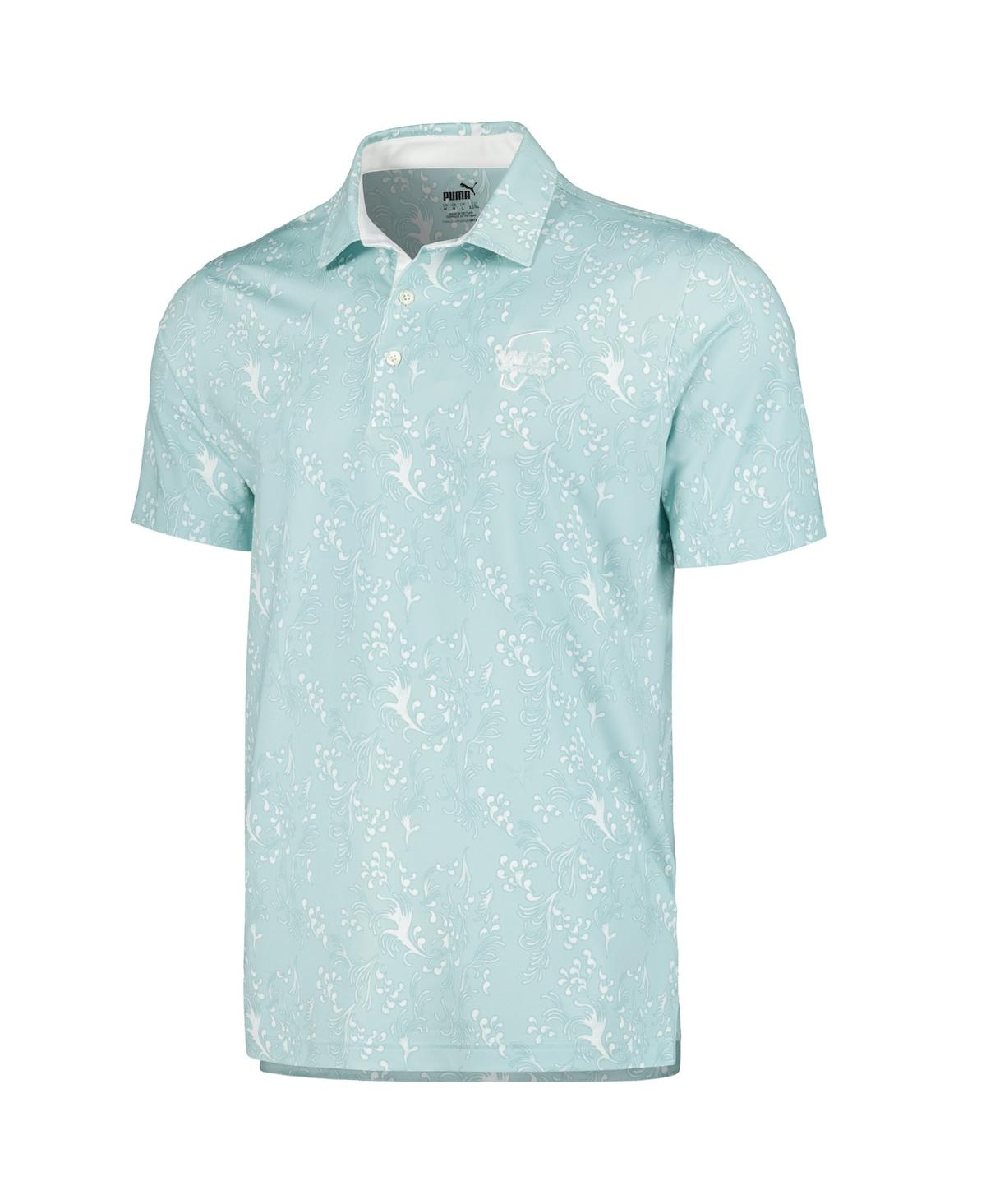 Puma Men's Mint Wm Phoenix Open Cloudspun Vintage-like Polo