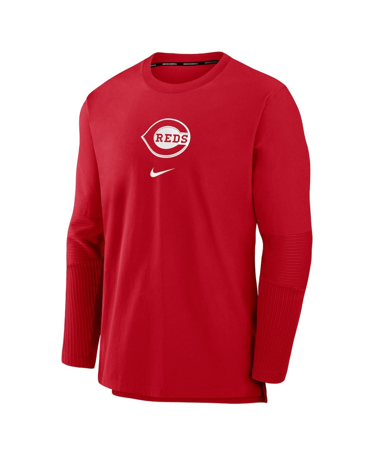 Nike Men's Red Cincinnati Reds Authentic Collection Player Performance Pullover Sweatshirt In Red