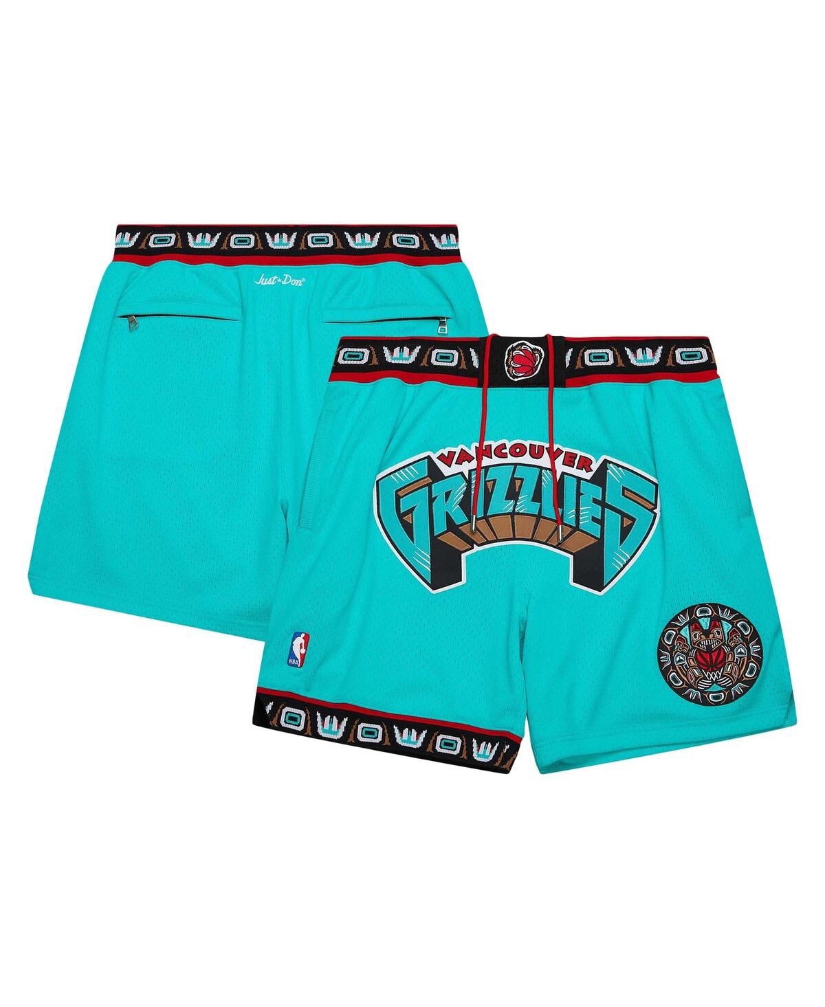 Mitchell Ness Men's Turquoise Vancouver Grizzlies Hardwood Classics Authentic Nba x Just Don Mesh Shorts - Turquoise