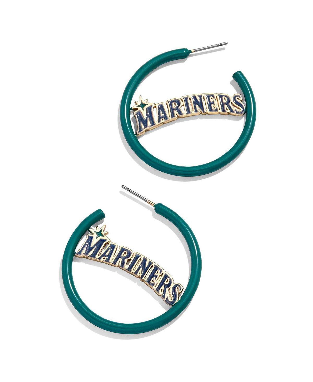 Seattle Mariners Enamel Hoop Earrings
