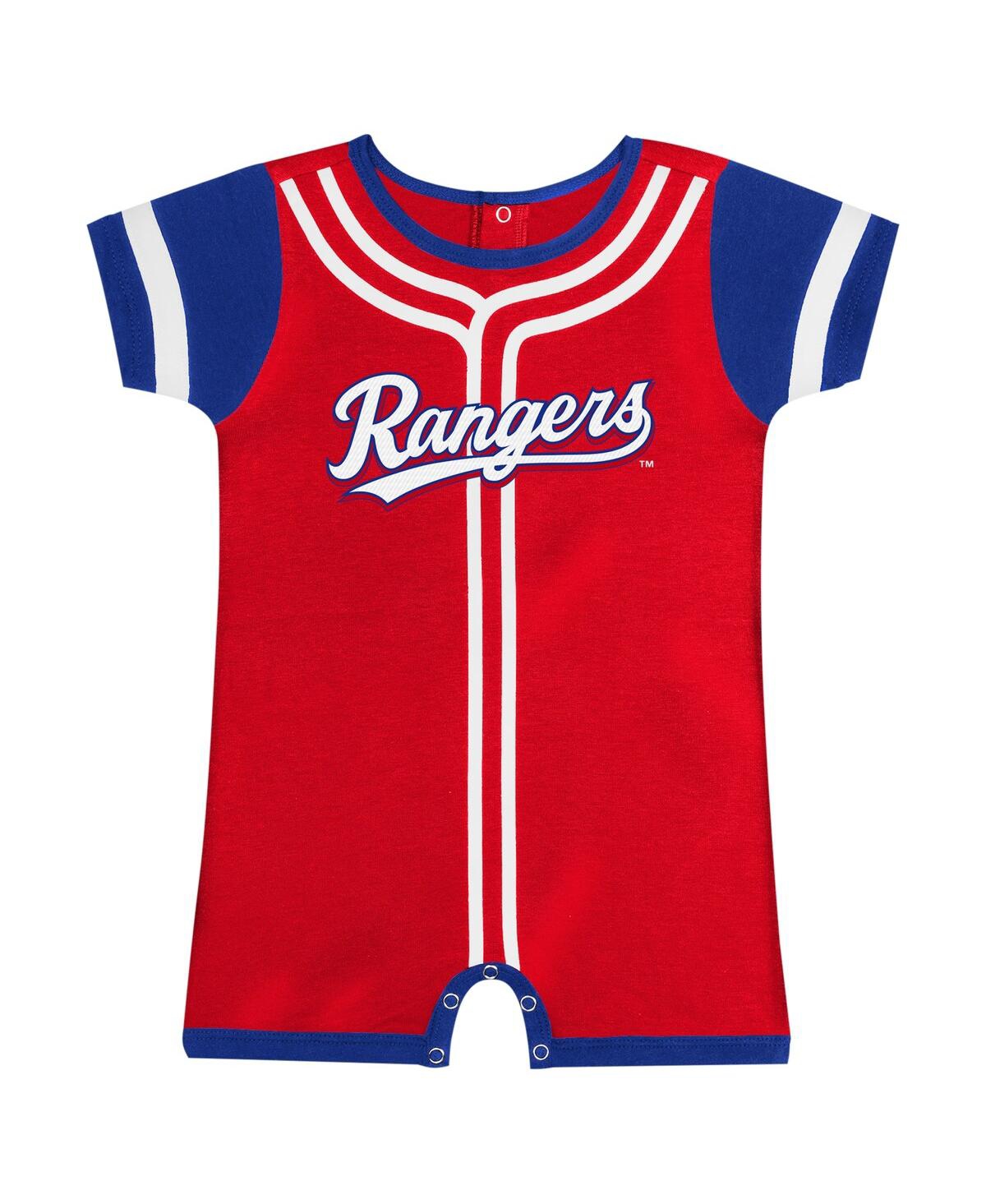 Outerstuff Newborn Infant Fanatics BrandedTexas Rangers Fast Pitch Romper - Red