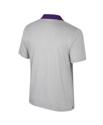 Men's Gray TCU Horned Frogs Tuck Striped Polo