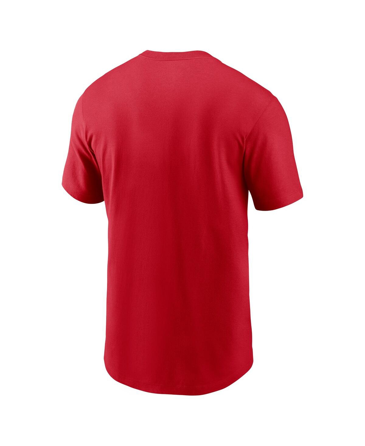 Nike Men's Red Texas Rangers Fuse Wordmark T-Shirt