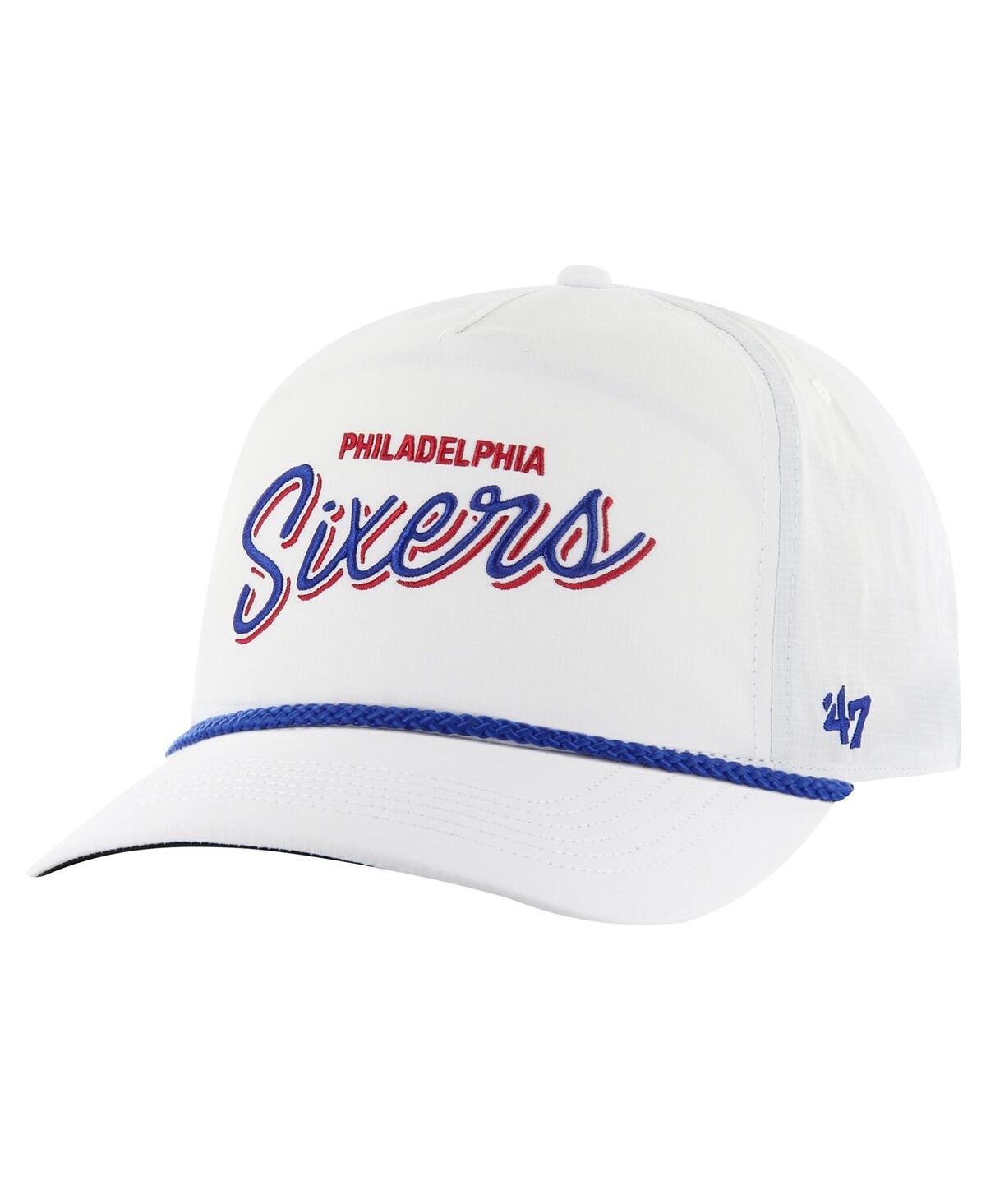 Shop 47 Brand Men's White Philadelphia 76ers Fairway Hitch Brrr Adjustable Hat