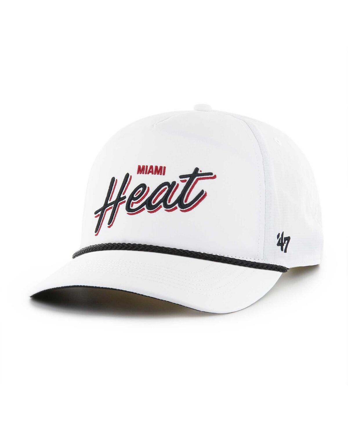 47 Brand Men's White Miami Heat Fairway Hitch brrr Adjustable Hat - White