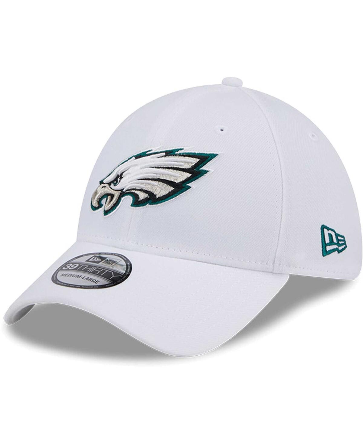 Shop New Era Men's White Philadelphia Eagles Main 39thirty Flex Hat