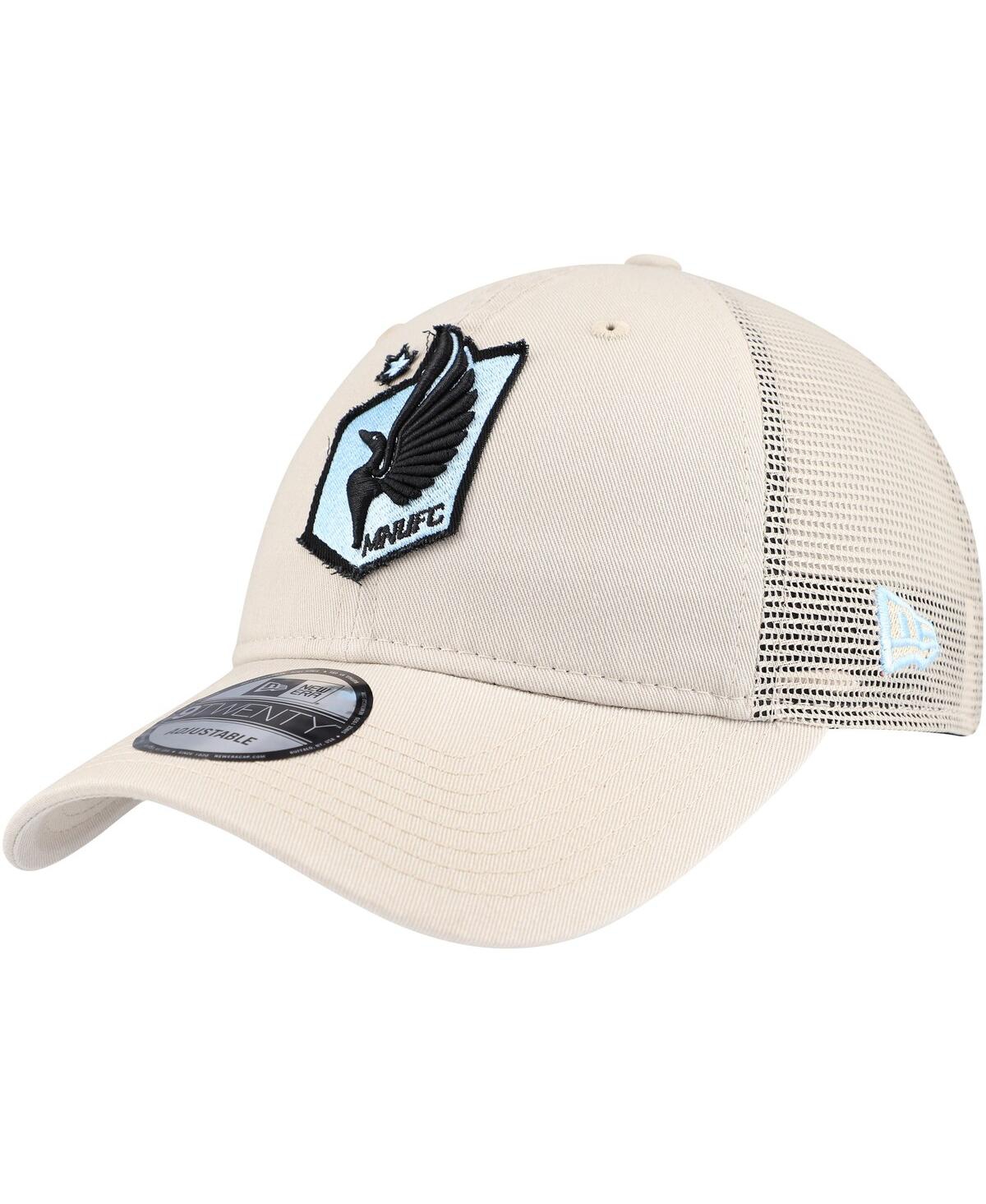 Shop New Era Men's Tan Minnesota United Fc Game Day 9twenty Adjustable Trucker Hat