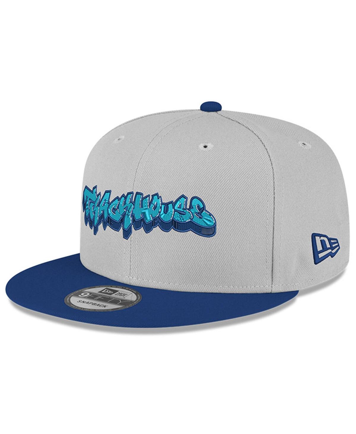 NEW ERA MEN'S GRAY/BLUE TRACK HOUSE RACING GRAFFITI 9FORTY ADJUSTABLE HAT 