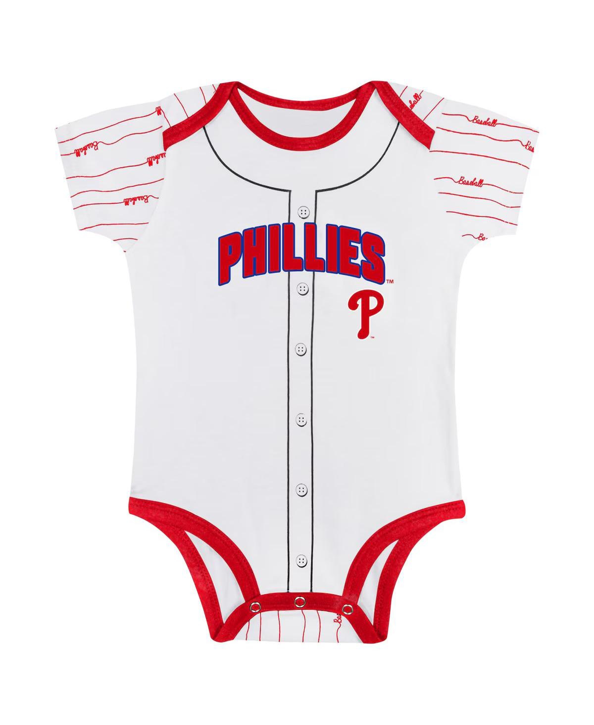 Shop Outerstuff Infant Philadelphia Phillies Play Ball 2-pack Bodysuit Set In Gray White
