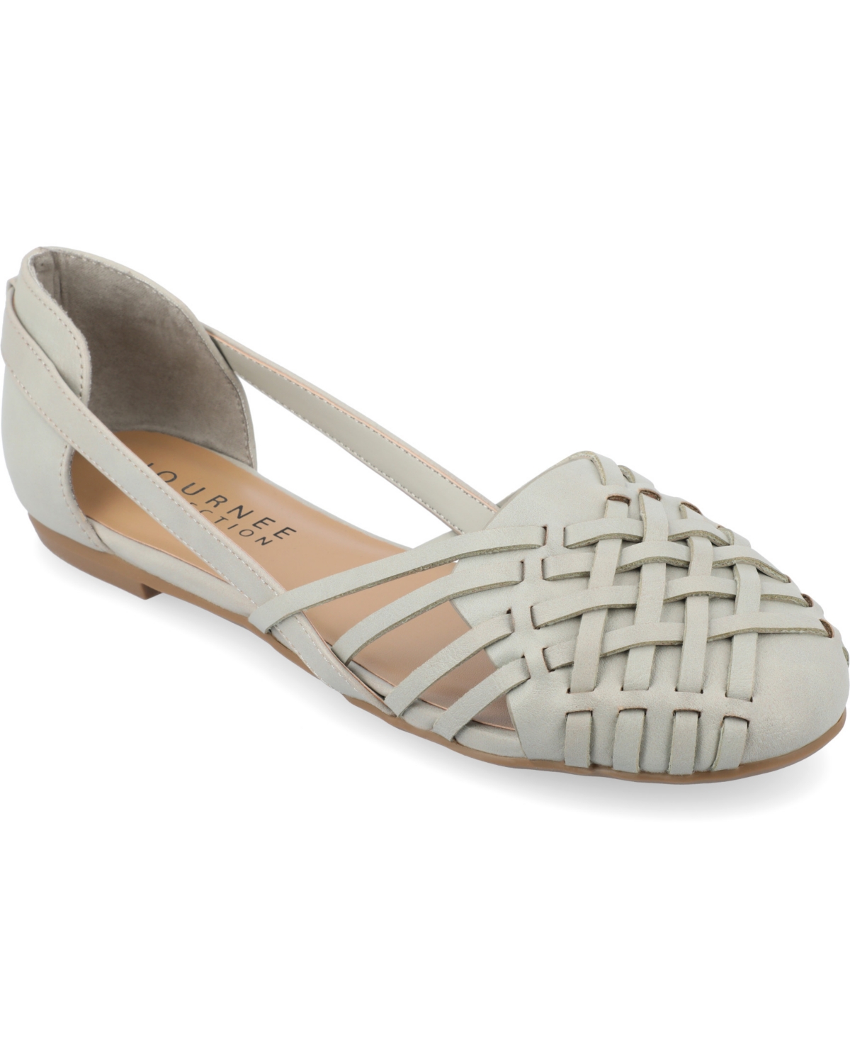 Women's Ekko Woven Round Toe Flats - Brown