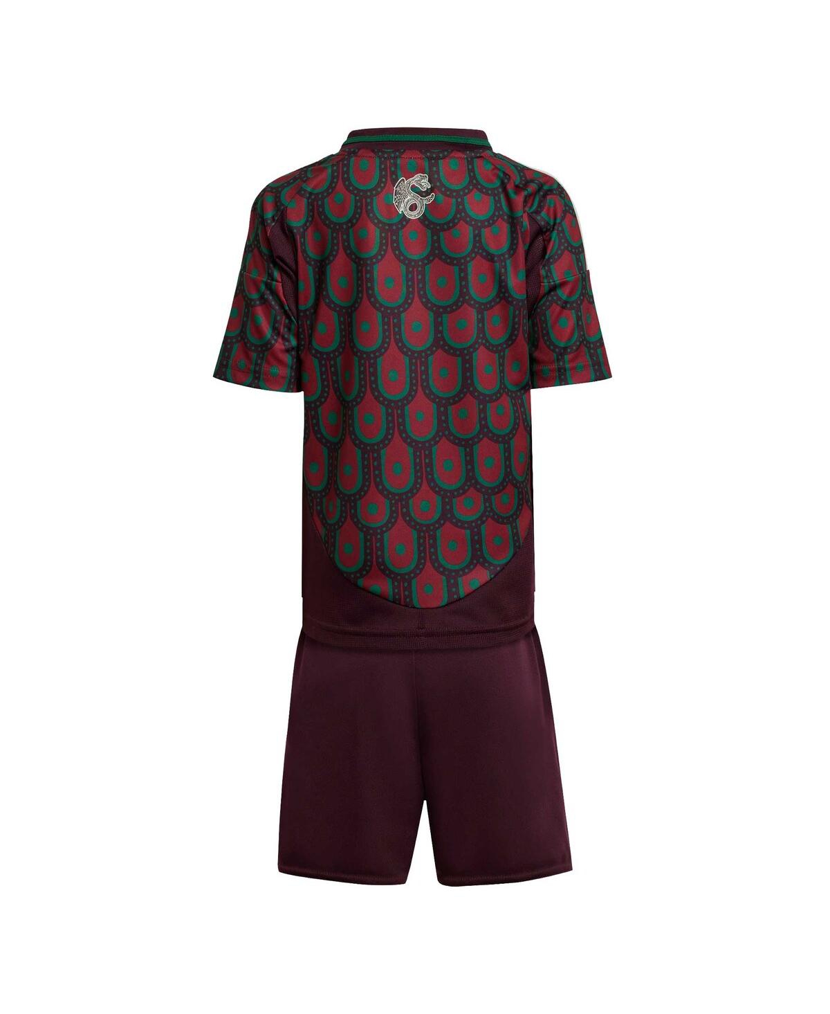 Adidas Originals Toddler Adidas Burgundy Mexico National Team 2024 Home Mini Kit In Multco