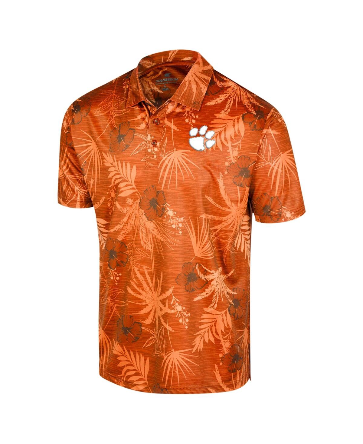 Shop Colosseum Men's Orange Clemson Tigers Big & Tall Palms Polo