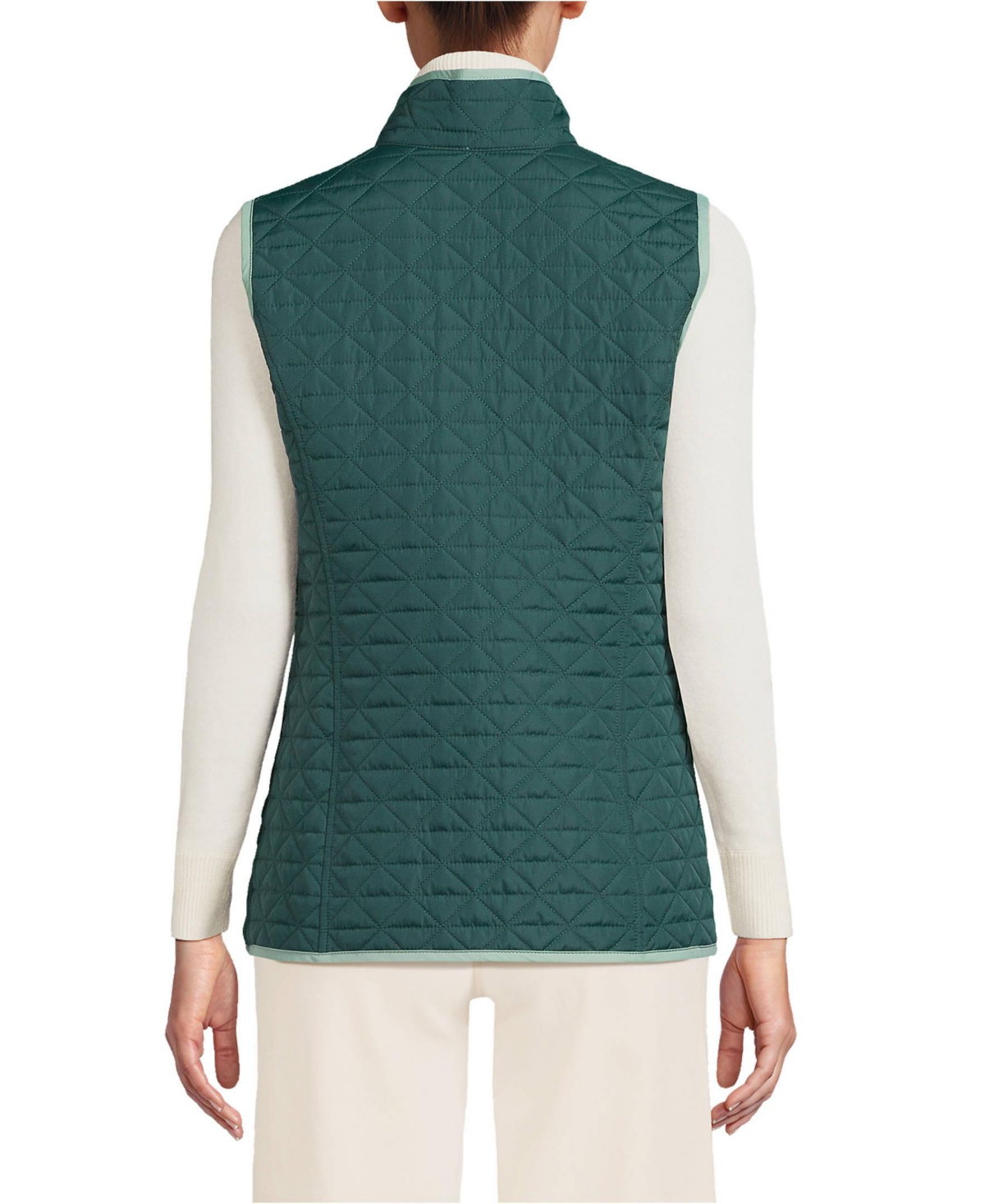 Lands' End Women's Insulated Reversible Barn Vest -adorn floral