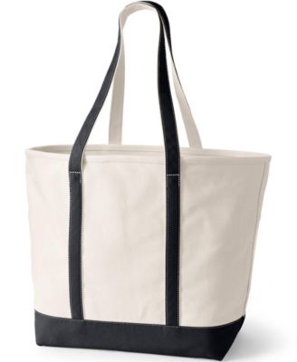 Extra Large 5 Pocket Open Top Long Handle Canvas Tote Bag