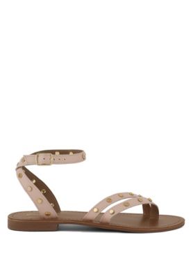 Rag and Co Womens Oprah Studs Embellished Flat Sandals