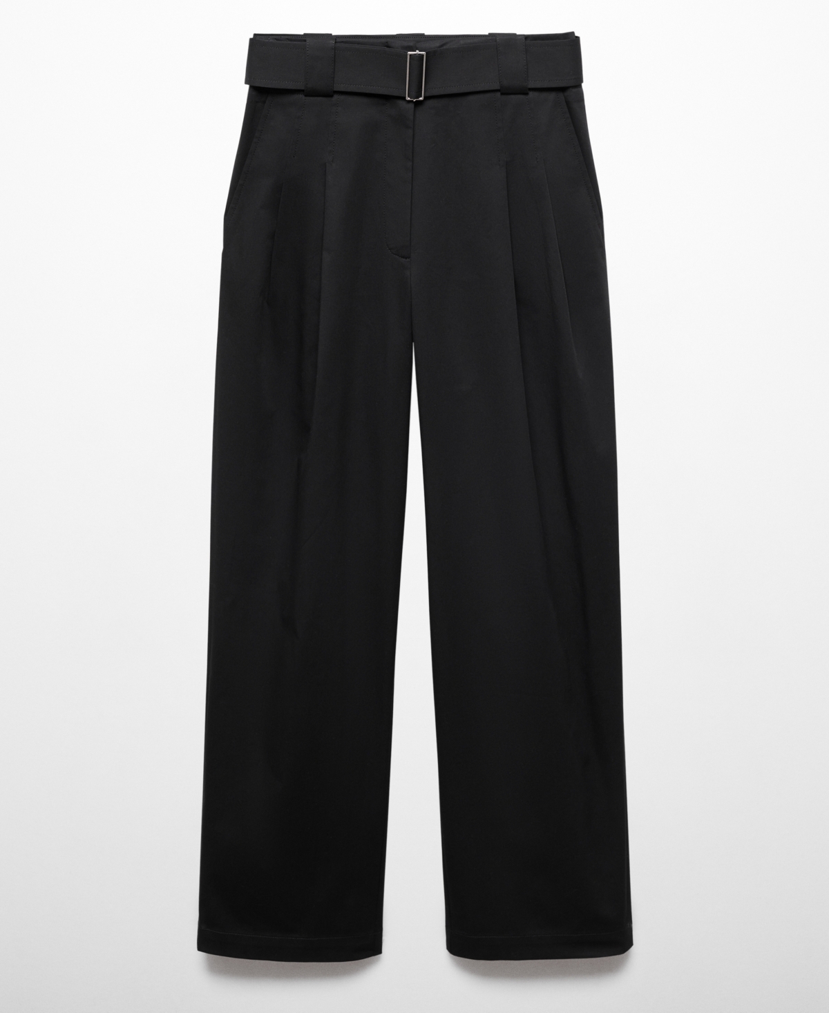 Shop Mango Women's Pleated Suit Pants In Black