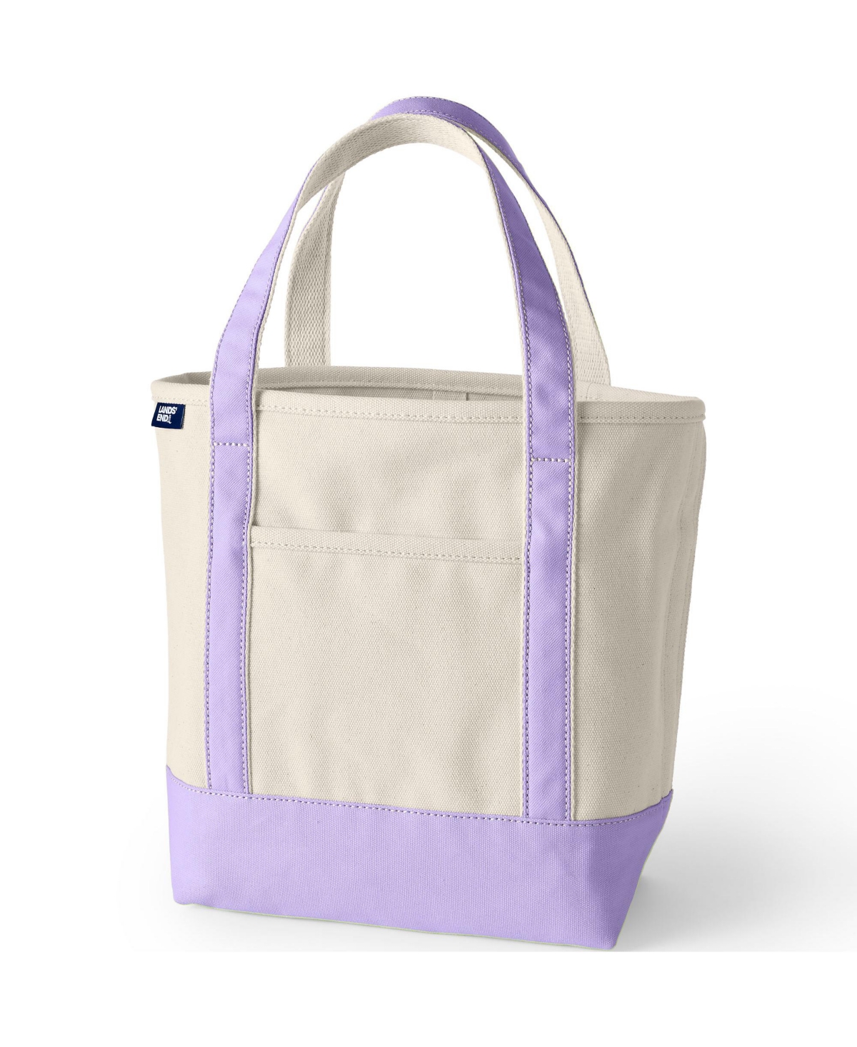 Medium Natural 5 Pocket Open Top Canvas Tote Bag - Natural/black