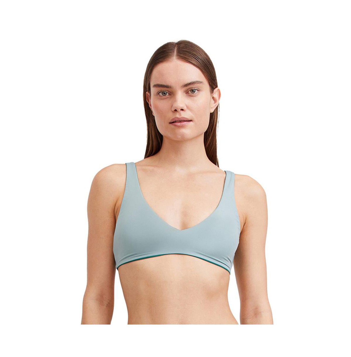 au naturel by Gottex Women's Solid V Neck Bikini Bra Swim Top -green