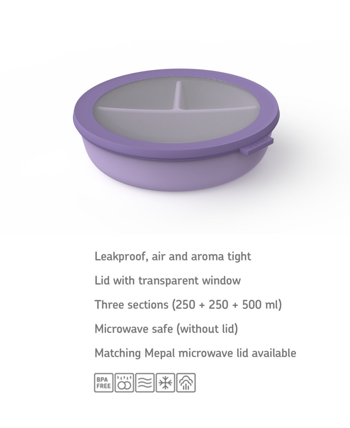 Mepal Cirqula 1pc. Bento Bowl In Pink
