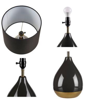 2-Tone Ceramic Table Lamp Set of 2