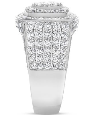 Men's Diamond Cluster Statement Ring (4 ct. t.w.) in 10k White, Yellow or Rose Gold