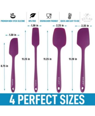 Heat Resistant Non-Stick 4-Piece Silicone Spatula Set for Cooking