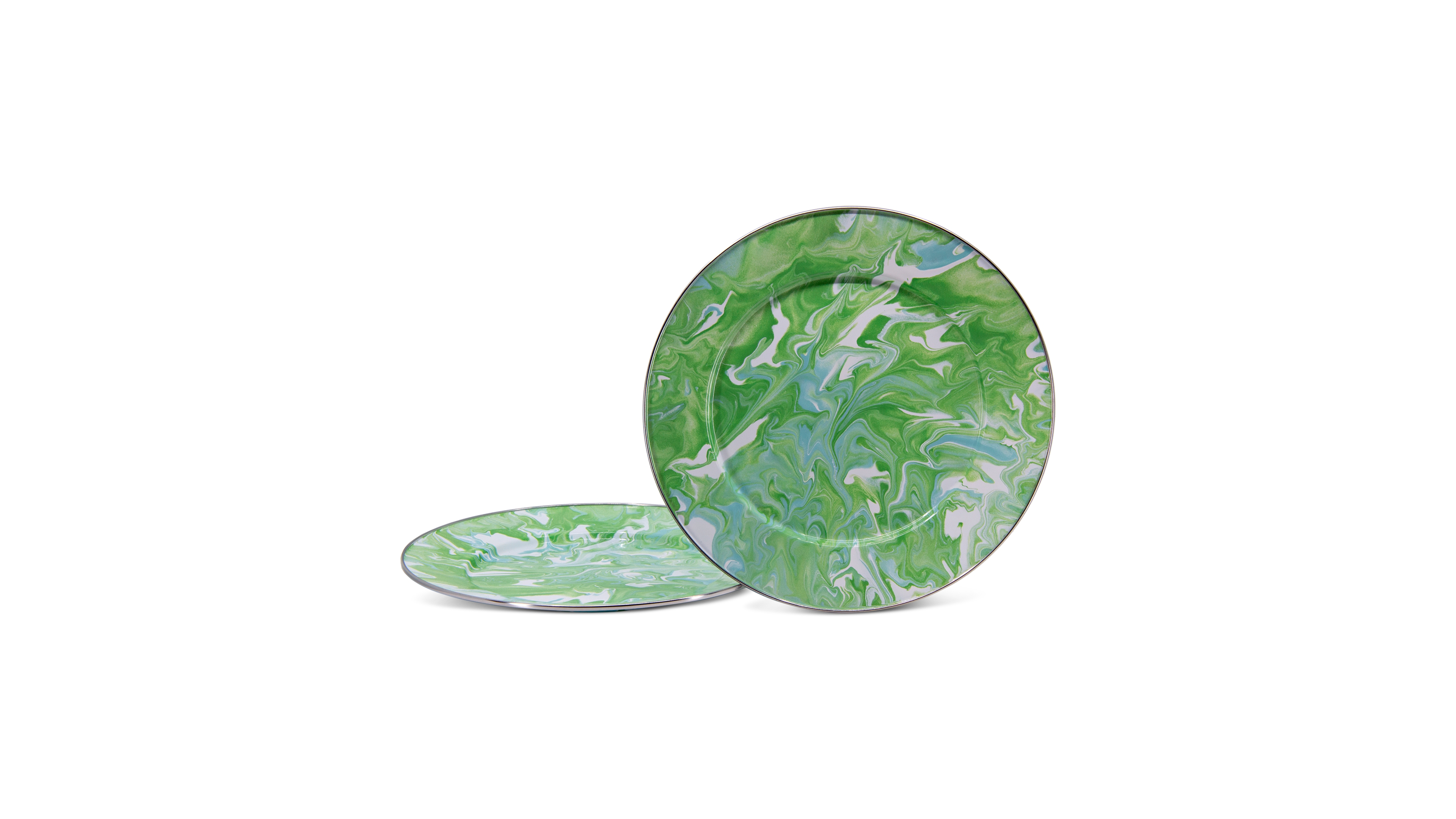 Golden Rabbit Modern Monet Charger Plates, Set of 2