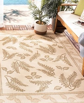 Courtyard CY0772 Natural and Brown 8' x 11' Outdoor Area Rug