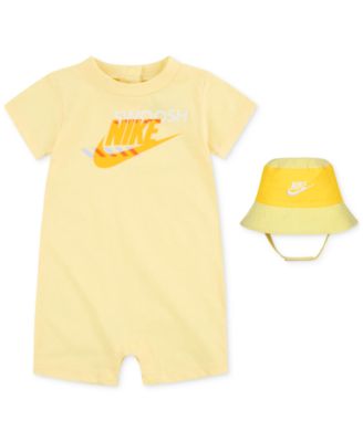 Nike - Baby Boys Logo Romper & Bucket Hat, 2 Piece Set