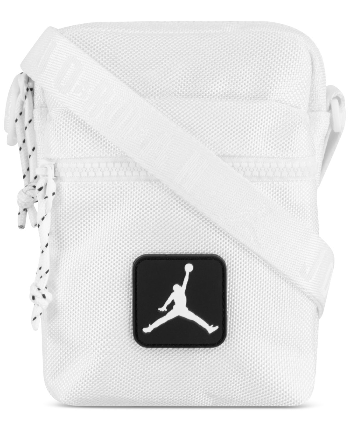 Shop Jordan Men's Rise Crossbody Logo Bag In White