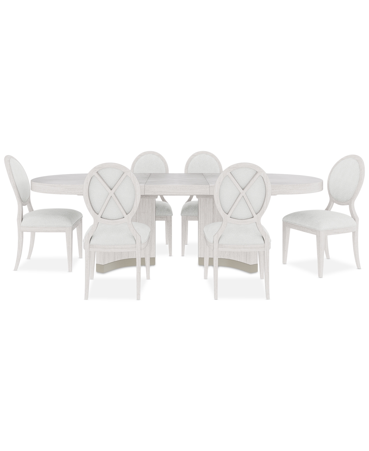 Shop Macy's Warlington 9 Pc. Dining Set (table & 8 Side Chairs) In No Color