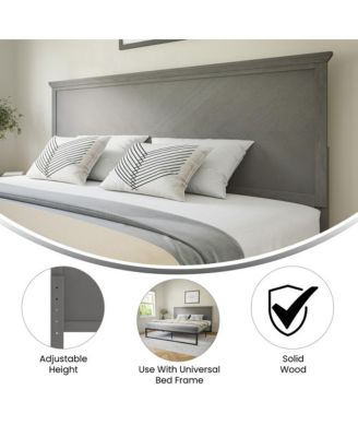 Marta King Herring Bone Wooden Adjustable Headboard Only