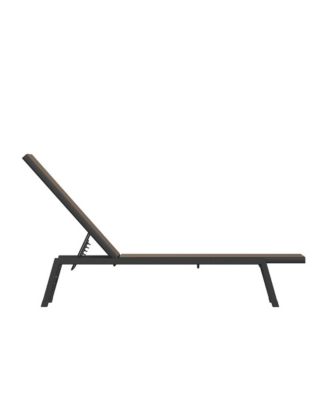 Braelin Textilene Adjustable 5 Position Patio Chaise Lounge And Metal Frame