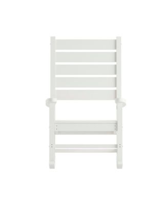Fielder Contemporary Rocking Chair, All-Weather Hdpe Indoor/Outdoor Rocker