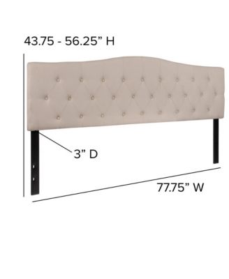 Arched King Button Tufted Upholstered Headboard