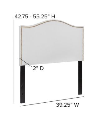 Arched Twin Headboard With Accent Nail Trim