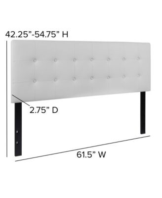 Button Tufted Queen Upholstered Headboard