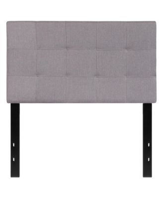 1Pc Quilted Tufted Upholstered Twin Size, Box Stitch, Adjustable Height, Contemporary Style Headboard