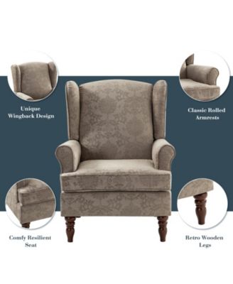 Escanor Traditional Armchair with Pattern Design for Living Room
